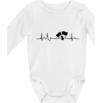 Kojenecký body Jack Russell Terriér hrubosrstý Ekg - Body kojenecké s dlouhým rukávem - Dlouhý r. do 3 měs ( Bílá )