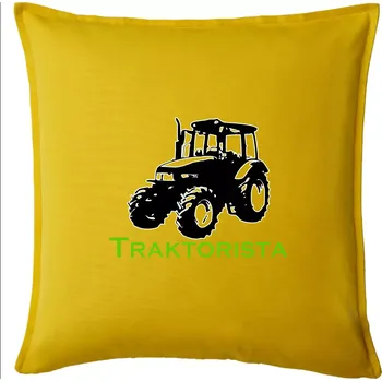 Polštář John traktorista - Polštář 50x50 - 50x50 - Pouze potah ( Žlutá )