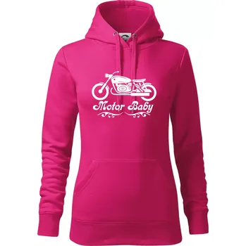 Dámská mikina Motor baby - Mikina dámská Cape s kapucí - S ( Purpurová )