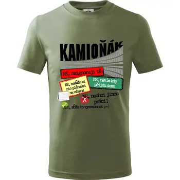 Chlapecké oblečení Výhody řidiče kamionu - Tričko dětské bavlněné - 158 cm/12 let ( Khaki )