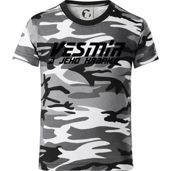 Chlapecké tričko Vesmír a jeho hranice - Dětské maskáčové triko - 134 cm/8 let ( Šedý maskáč )