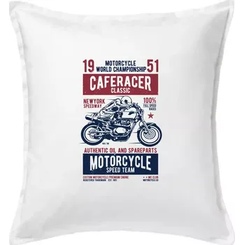 Polštář Caferacer Classic Race - Polštář 50x50 - 50x50 - Pouze potah ( Bílá )
