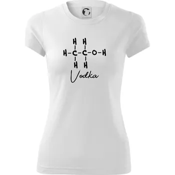 Dámské tričko Barová chemie - vodka - Dámské Fantasy sportovní (dresovina) - S ( Bílá )
