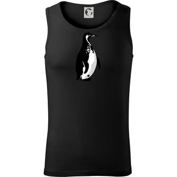 Pánské termoprádlo Tučňák černobílý z boku - Tílko pánské Core - 2XL ( Černá )