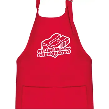 Kuchyňská zástěra Ořezávátko - Dětská zástěra na vaření - Univerzální velikost ( Červená )