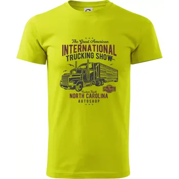 Pánské tričko Big Truck 1 - Klasické pánské triko vyšší gramáže - XL ( Limetková )