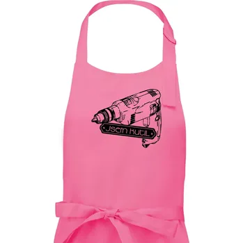 Kuchyňská zástěra Jsem kutil - Dámská zástěra na vaření - Univerzální velikost ( Růžová )