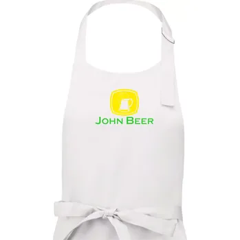 Kuchyňská zástěra John Beer - Pivo - Pánská zástěra na vaření - Univerzální velikost ( Bílá )