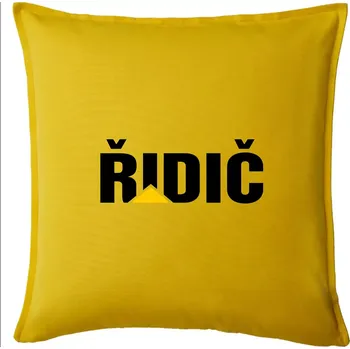 Polštář Řidič nápis - Polštář 50x50 - 50x50 - Pouze potah ( Žlutá )