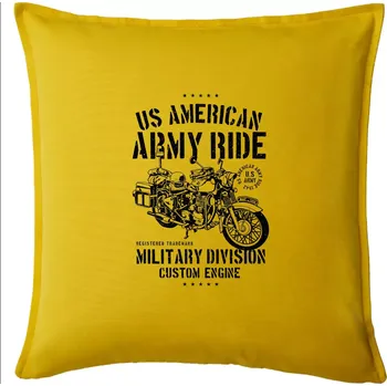 Polštář Army Ride Motorcycle - Polštář 50x50 - 50x50 - Pouze potah ( Žlutá )
