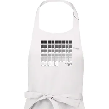Kuchyňská zástěra 50 barevných odstínů šedi - Pánská zástěra na vaření - Univerzální velikost ( Bílá )