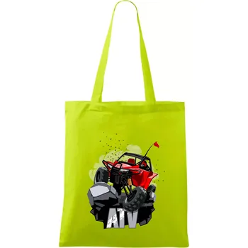 ATV offroad buggy - Taška bavlněná - 42 x 38 cm ( Limetková )