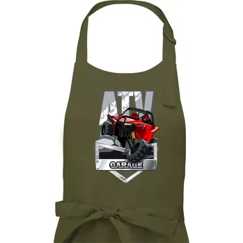 Kuchyňská zástěra ATV garage - Dámská zástěra na vaření - Univerzální velikost ( Khaki )