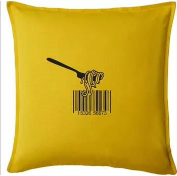 Polštář Čárový kód pasta - Polštář 50x50 - 50x50 - Pouze potah ( Žlutá )