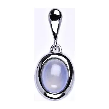 Přívěsek Stříbrný přívěsek, přírodní chalcedon 8x6 mm - P 1355/22 poslední kus (chalcedon 8x6 mm)