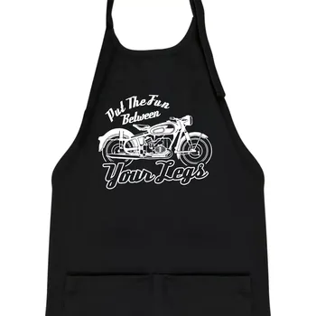 Kuchyňská zástěra Put The Fun Between Your Legs Moto - Dětská zástěra na vaření - Univerzální velikost ( Černá )