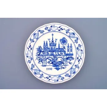 Talíř Cibulák Talíř závěsný mělký praporový výroční 1992 24cm Originál Český porcelán Dubí
