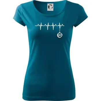 Dámské tričko EKG Vánoční ozdoba - Dámské triko Pure - 2XL ( Petrolejová )