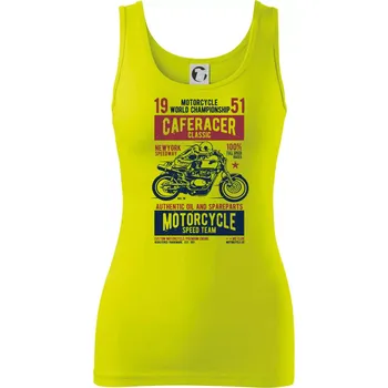 Caferacer Classic Race - Dámské tílko - XL ( Limetková )
