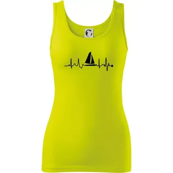 Dámské tričko Plachtění EKG - Dámské tílko - 2XL ( Limetková )