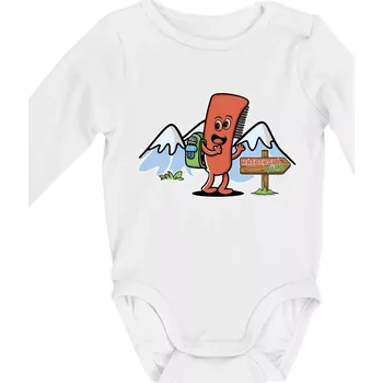 Kojenecký body Hřebenová túra - Body kojenecké s dlouhým rukávem - Dlouhý r. do 3 měs ( Bílá )