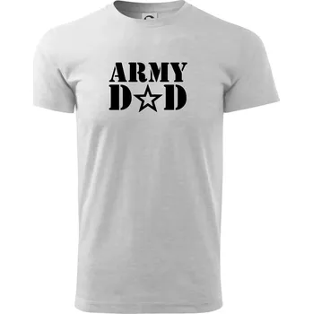 Pánské tričko Army dad - Triko extra velké (5-8XL) - 8XL ( Světlešedý Melír )