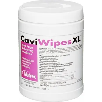 Stolování CaviWipes dezinfekční ubrousky XL 22,9x30,5cm (dóza), 65ks