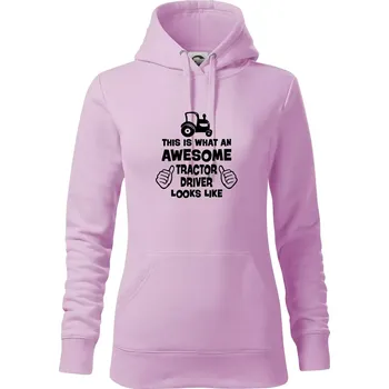 Dámská mikina Užasný řidič je zde! - Mikina dámská Cape s kapucí - L ( Orchid )