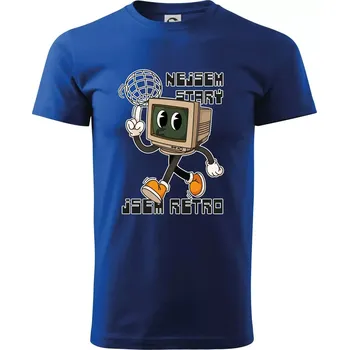 Pánské tričko Nejsem starý, jsem retro - Triko extra velké (5-8XL) - 7XL ( Královská modrá )