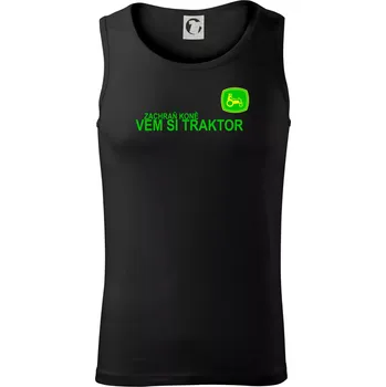 Zachraň koně, vem si traktor! - Tílko pánské Core - L ( Černá )