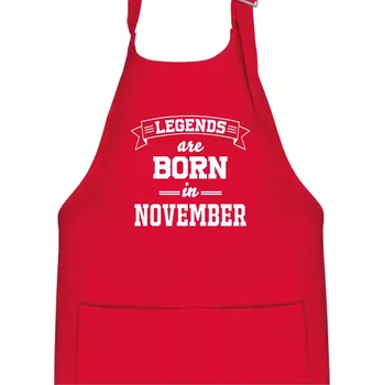 Kuchyňská zástěra Legends are born in November - Dětská zástěra na vaření - Univerzální velikost ( Červená )