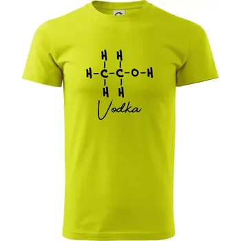 Barová chemie - vodka - Klasické pánské triko vyšší gramáže - S ( Limetková )
