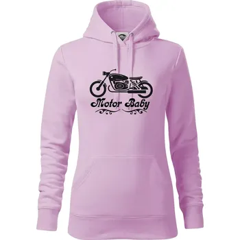 Dámská mikina Motor baby - Mikina dámská Cape s kapucí - S ( Orchid )