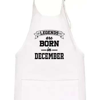 Kuchyňská zástěra Legends are born in December - Dětská zástěra na vaření - Univerzální velikost ( Bílá )