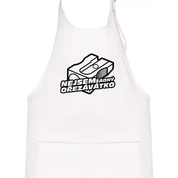 Kuchyňská zástěra Ořezávátko - Dětská zástěra na vaření - Univerzální velikost ( Bílá )