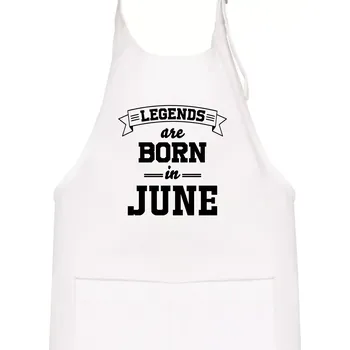 Kuchyňská zástěra Legends are born in June - Dětská zástěra na vaření - Univerzální velikost ( Bílá )