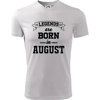 Chlapecké tričko Legends are born in August - Dětské triko sportovní (dresovina) - 146 cm/10 let ( Bílá )