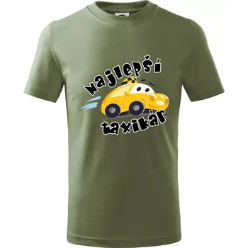 Nejlepší taxikář kreslený - Tričko dětské bavlněné - 122 cm/6 let ( Khaki )