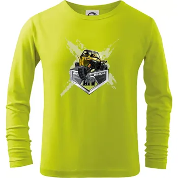 Chlapecké oblečení ATV Buggy splash - Triko dětské Long Sleeve - 146 cm/10 let ( Limetková )