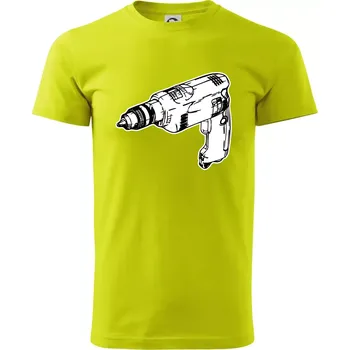 Vrtačka kreslená - Klasické pánské triko vyšší gramáže - S ( Limetková )