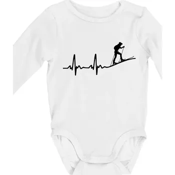 EKG skialpinismus - Body kojenecké s dlouhým rukávem - Dlouhý r. do 3 měs ( Bílá )