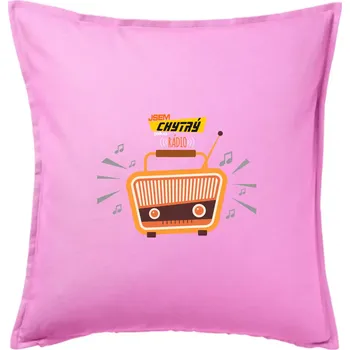 Polštář Jsem chytrý jako rádio barevné - Polštář 50x50 - 50x50 - Pouze potah ( Růžová )