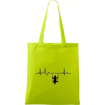 EKG houpačka - Taška bavlněná - 42 x 38 cm ( Limetková )