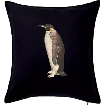 Polštář Tučňák kreslený vodovými barvami - Polštář 50x50 - 50x50 - Pouze potah ( Černá )