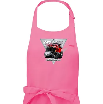 Kuchyňská zástěra ATV adventure buggy - Dámská zástěra na vaření - Univerzální velikost ( Růžová )