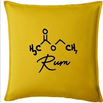 Polštář Barová chemie - rum - Polštář 50x50 - 50x50 - Pouze potah ( Žlutá )