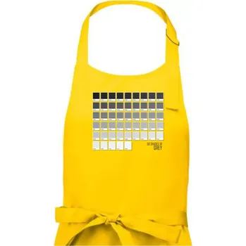 Kuchyňská zástěra 50 barevných odstínů šedi - Dámská zástěra na vaření - Univerzální velikost ( Žlutá )