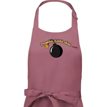 Kuchyňská zástěra Dneska hlídá táta - Pánská zástěra na vaření - Univerzální velikost ( Starorůžová )