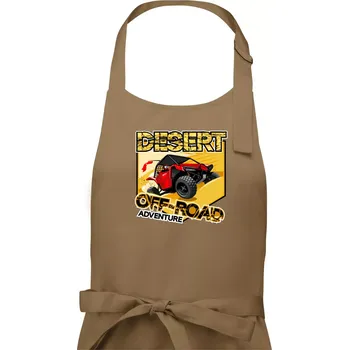 Kuchyňská zástěra Desert offroad adventure - Pánská zástěra na vaření - Univerzální velikost ( Cappuccino )