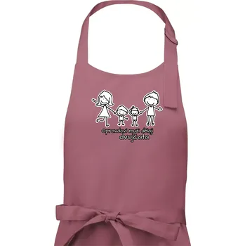 Kuchyňská zástěra Opravdoví muži dělají dvojčata - kluk kluk - Pánská zástěra na vaření - Univerzální velikost ( Starorůžová )